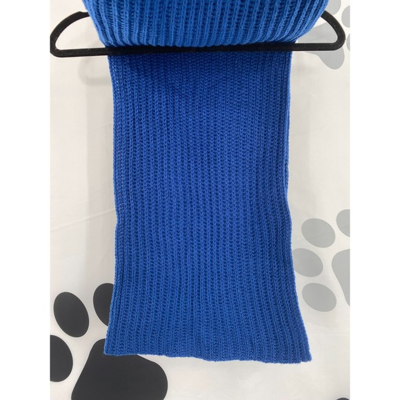 Style & Co NWT Solid Ribbed Muffler Extra Long Recycled Wrap Scarf Blue OS New - Picture 5 of 10